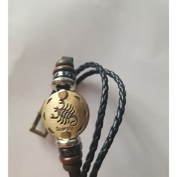 Constellation Sign Scorpio PU Leather Braided Bracelets Gift Women Multicolor - Picture 10 of 10